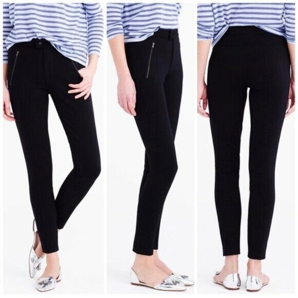 J. Crew Pants - J.CREW snap-front zip pocket pixie pant, Black, 6R